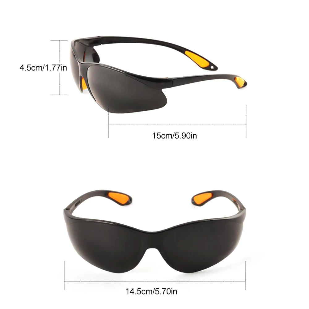 Welding Protective Glasses PC Material Welder\'s Impact Glasses Strong UV Protection Flat Lens