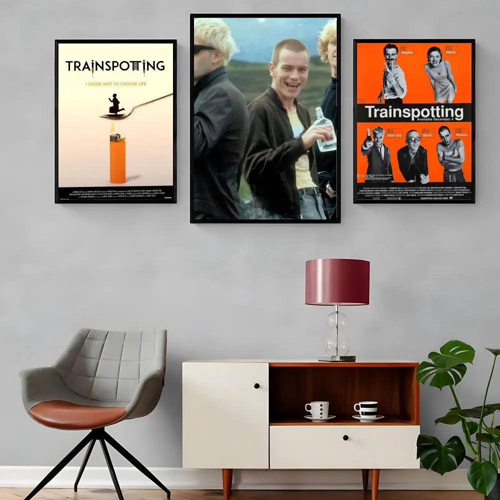 T2 Trainspotting Movie Painting Calligraphy Canvas Poster: Crease Free Waterproof Durable All Space Wall Decor