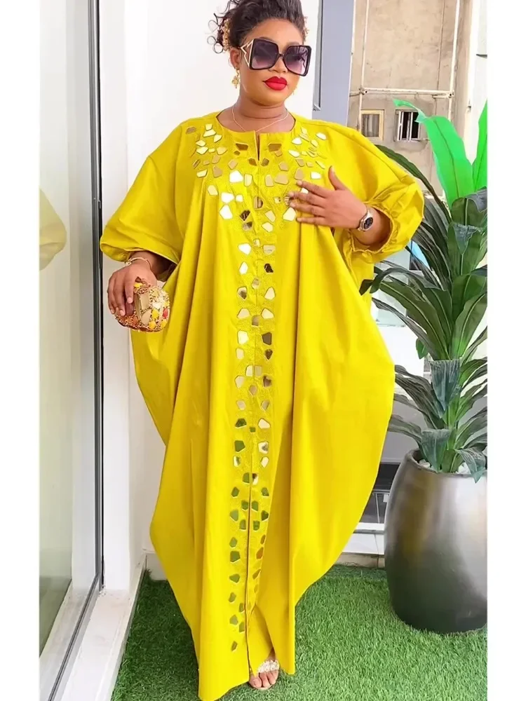 Abayas para mulheres dubai africano muçulmano moda vestido caftan marocain vestidos de festa à noite cetim boubou robe djellaba femme 2024