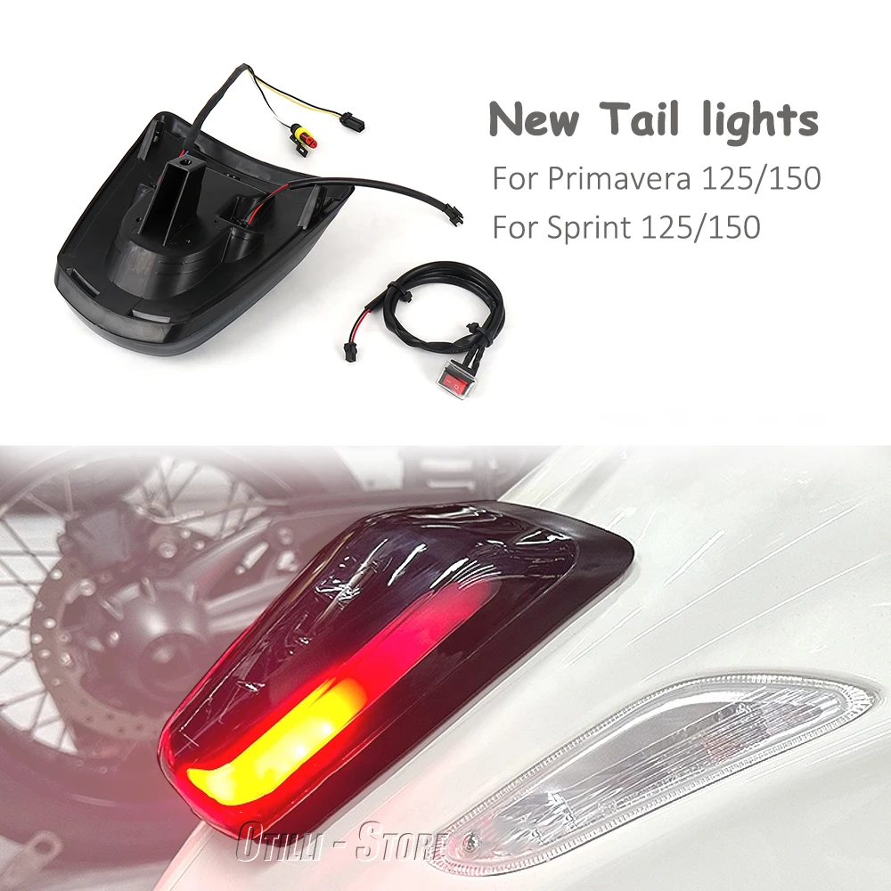 

For Vespa Primavera Sprint 125 150 PRIMAVERA SPRINT High-quality Motorcycle Tail Rear Light Lamp Taillight Brake Stop Lights