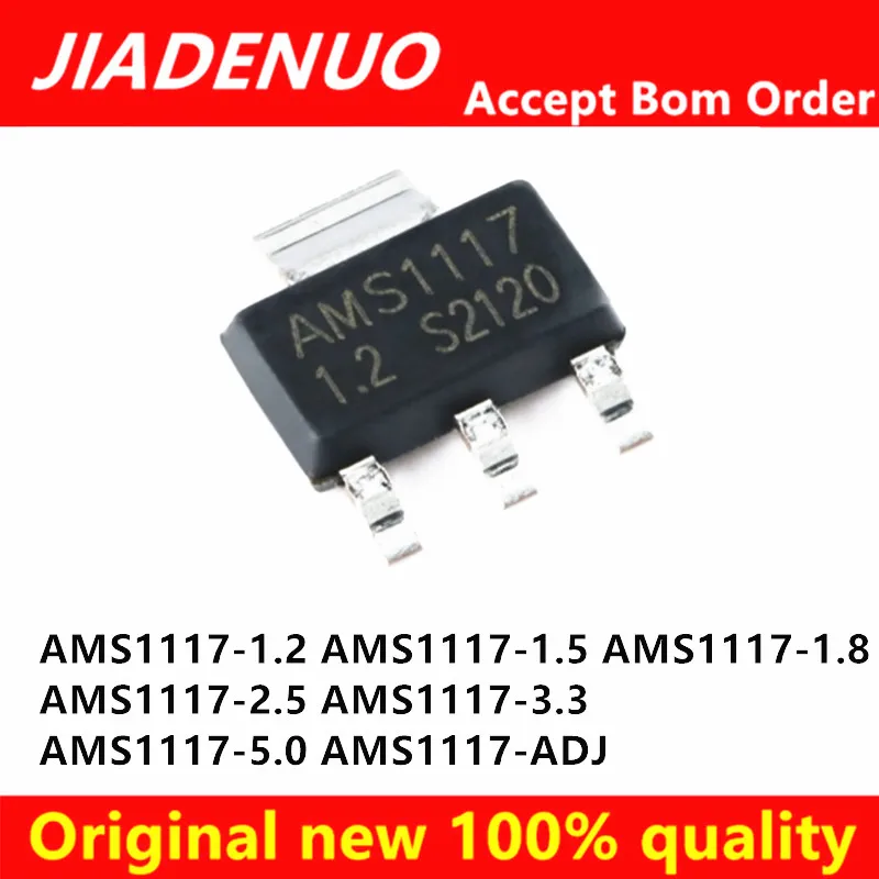 (50Piece)100% New AMS1117-1.5 AMS1117-1.2 AMS1117-1.8 AMS1117-2.5 AMS1117-3.3 AMS1117-5.0 AMS1117-ADJ SOT-223 Chipset