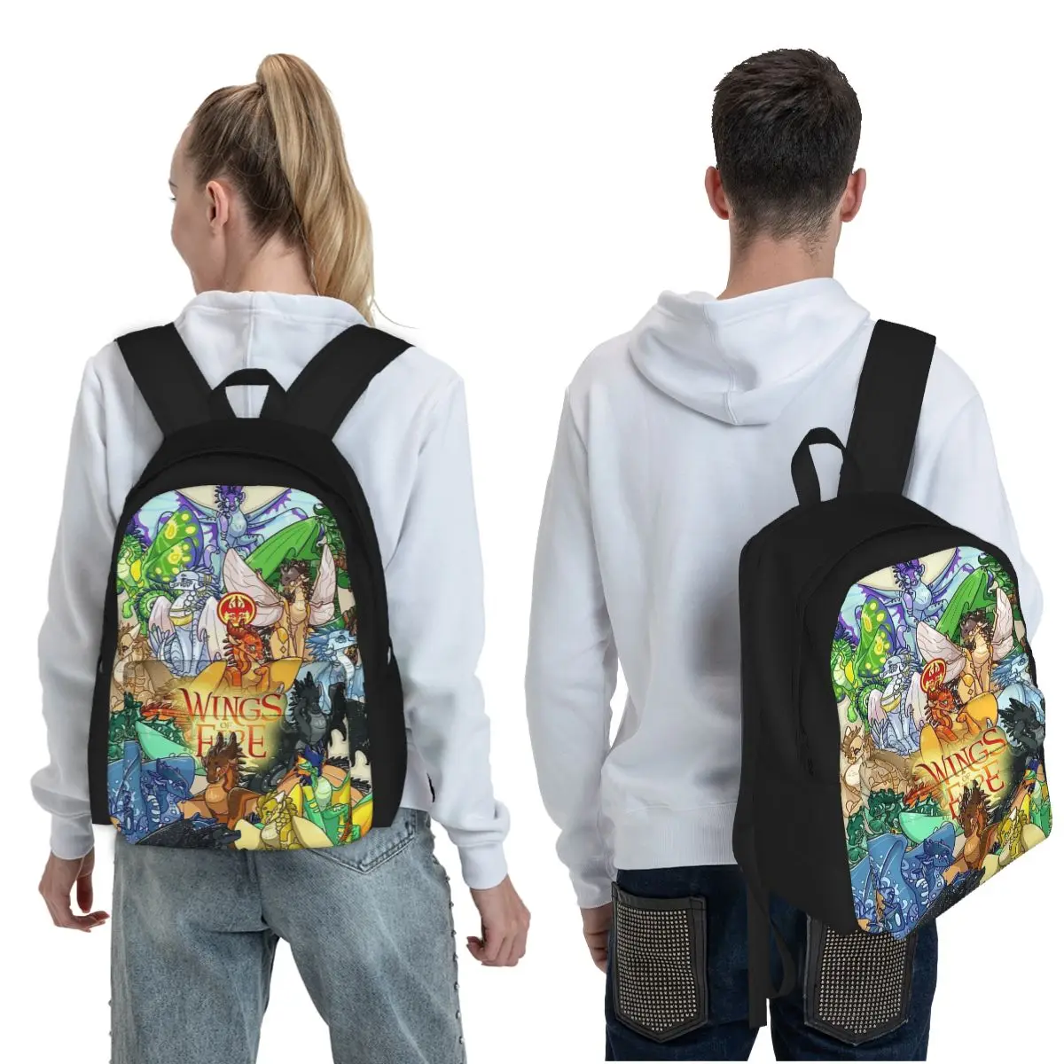 Wing Of Fire All Dragon Student Backpack School Bag Hiking Travel Daypack for Men Women Fashion Bookbag Shoulder Bags