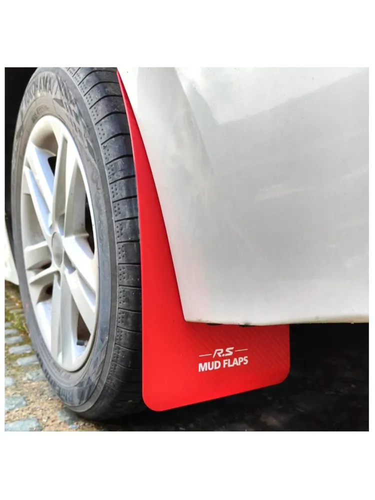 Garde-boue universel en fibre de carbone pour voiture, noir, rouge, effet, garde-boue, garde-boue moulé, couvercle d'aile, avant, arrière, accessoires de style