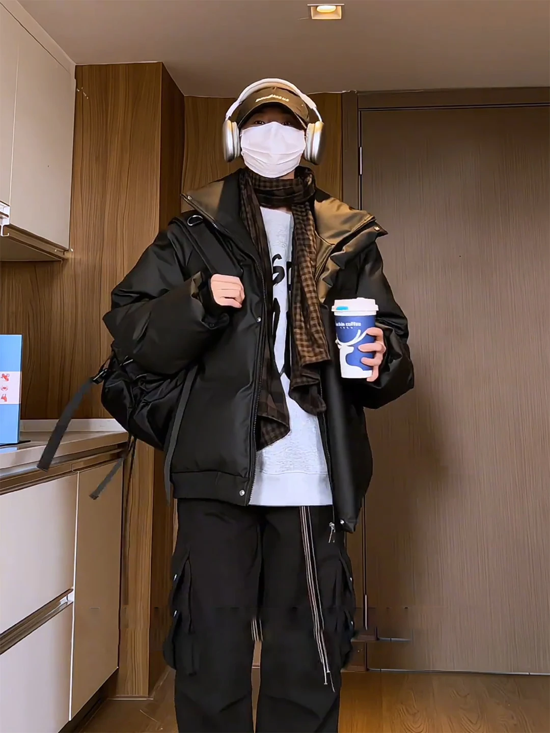 Мужская пуховая куртка American High Street Or Winter Thiened из искусственной кожи Bread Sle, модная брендовая хлопковая куртка Haome с воротником-стойкой...