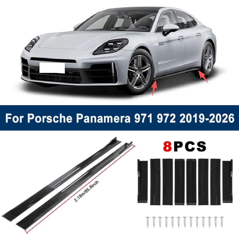 

Накладки-расширители боковых порогов (2,18 м) для Porsche Panamera 971 972 2019-2026 - Гоночный боковой спойлер, модифицированный обвес автомобиля