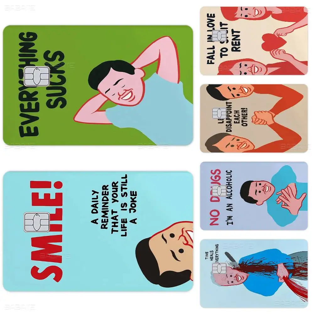 Joan Cornella Anime Cartoon Sticker Film Skin for Credit Card Debit Bank Bus Card