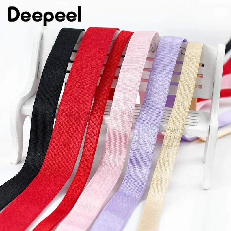 20M Deepeel 6-25mm Nylon Spandex Elastic Bands Underwear Shoulder Strap Stretch Rubber Band Bra Swimsuit Belt Tape Accessories