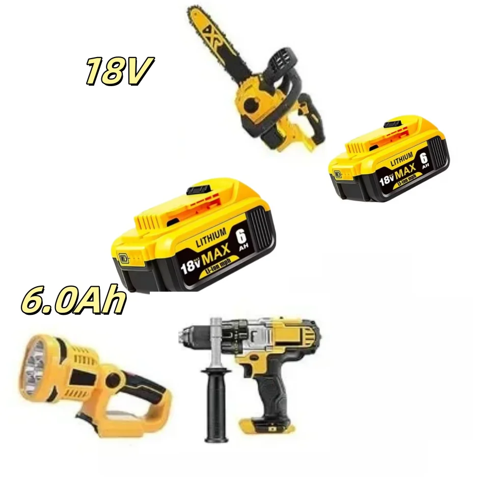 

Original DCB200 20V 6.0Ah Replacement Battery yes For Dewalt 18V DCB184 DCB200 DCB182 DCB180 DCB181 DCB182 DCB201 DCB206