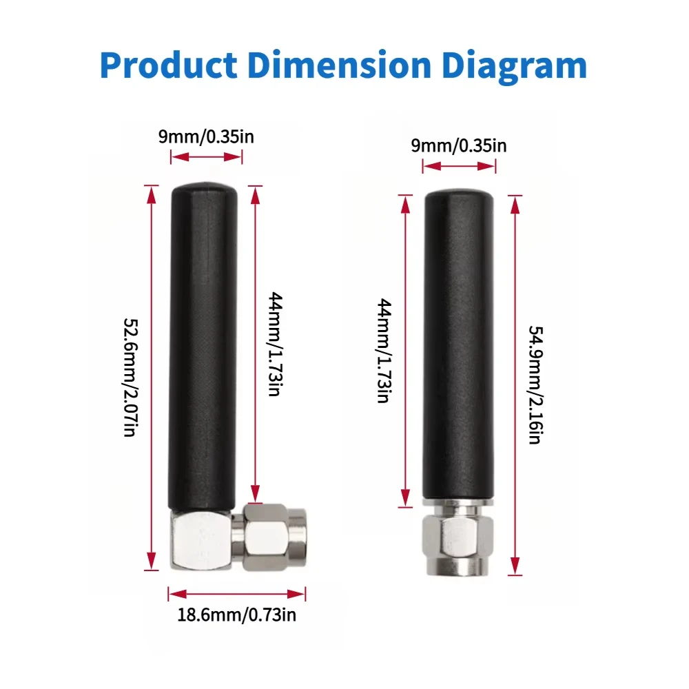2PCS Quectel 5G External Antenna 5G Router CPE Antenna Terminal Mount Rubber Monopole Mini Antenna 700-6000MHz