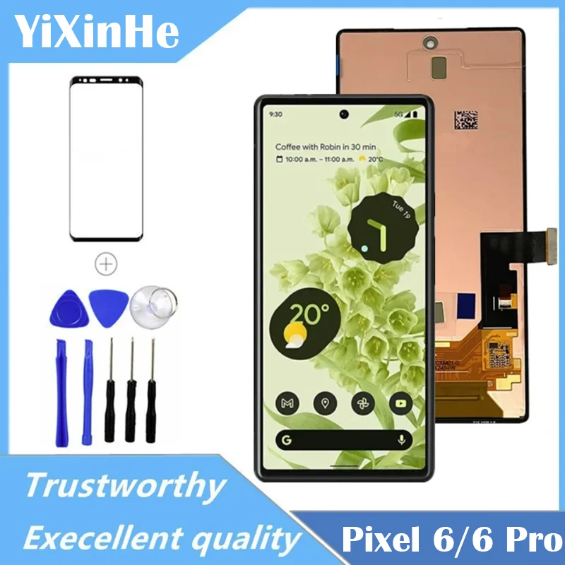 

100% tested LCD For Google Pixel 6 LCD GB7N6 Display Screen Frame Touch Panel Digitizer For Google Pixel 6 pro GLUOG G8VOU LCD