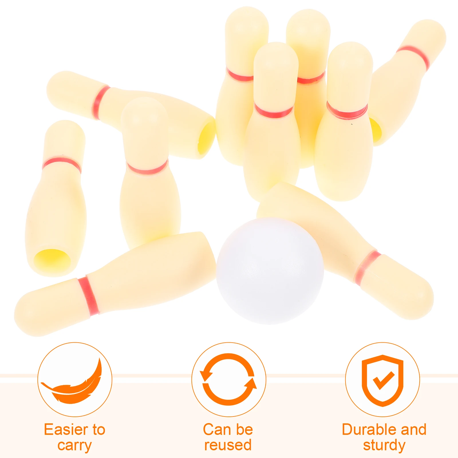 

1 set Kids Bowling Set Durable Plastic Materials Develop Motor Skills Concentration Fun Toys