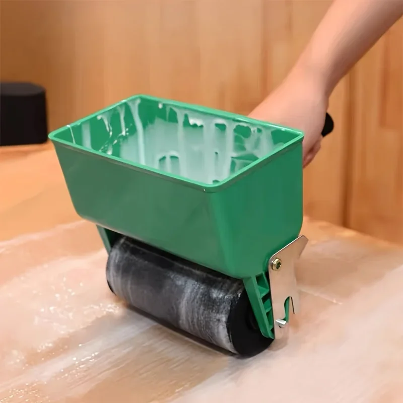 ورق جدران خشبي محمول من الورق المقوى، بكرة فرشاة يدوية مزخرفة لأعمال النجارة مع مفتاح تحكم في التدفق