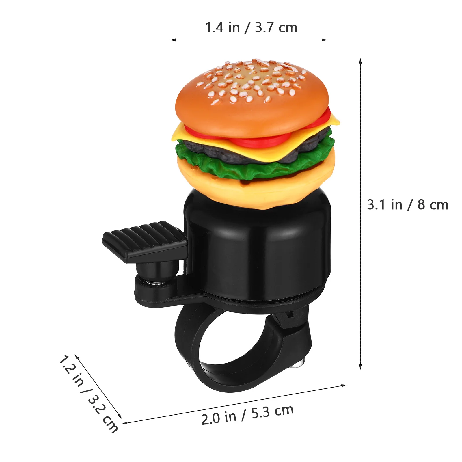 

1pcs Bell Cute Burger Shape Bell For Bike Kids For Kids Bike Scooter Mountain Cycling Outdoor Safety Warning Accessory
