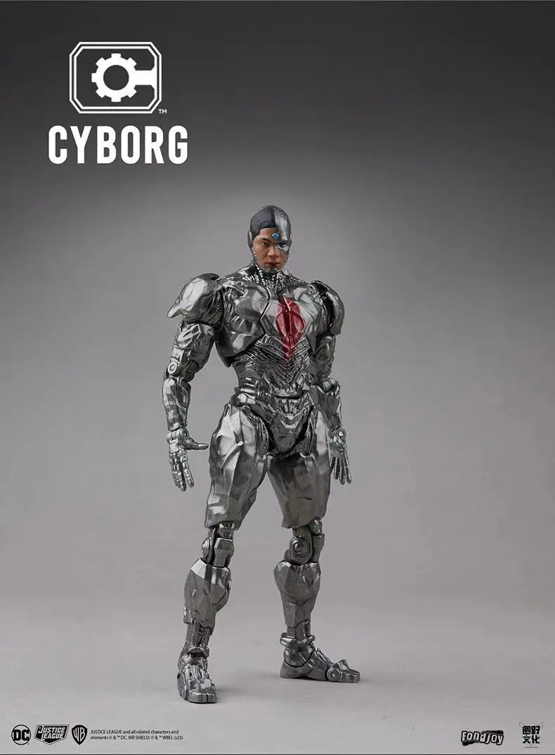 Figur Aksi Anime Marvel Avengers 20Cm Patung Seri Liga Keadilan Cyborg Boneka Model Bergerak Sendi Hadiah Penggemar Mainan Anak-anak
