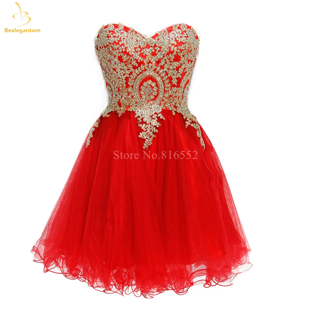 Bealegantom Sexy Lace Real Image Short Homecoming Dresses Appliques Beaded Prom Party Cocktail Gown Vestidos De Graudation QA294