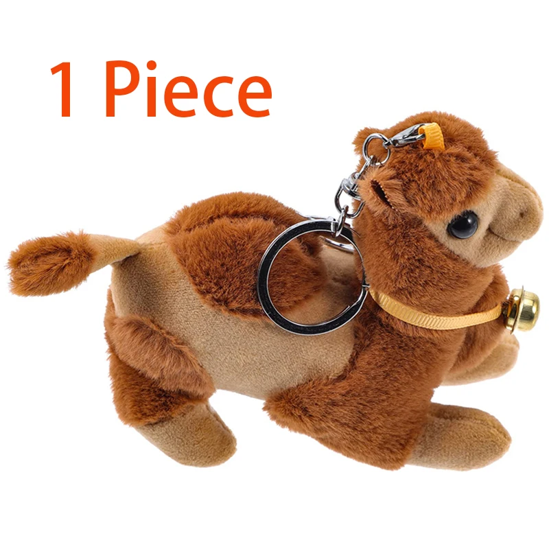 1 Piece Adorable Desert Camel Keychain Plush Hanging Ornament Toy Wedding Gift for Kindergarten and Event Gift