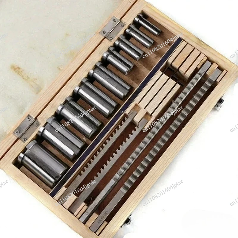 18 - Piece CNC Keyway Broach Set 1/2-1-1/2 Inch - HSS Bushing Shim Kit for Metalworking Cutting Tools