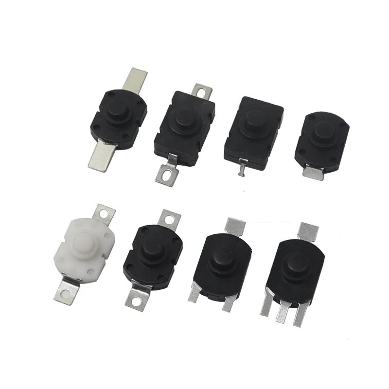 【30-10PCS】1712-KD Push Button Switch  Flashlight Switch LOCK Table Lamp Switch Flashlight Button ON-OFF