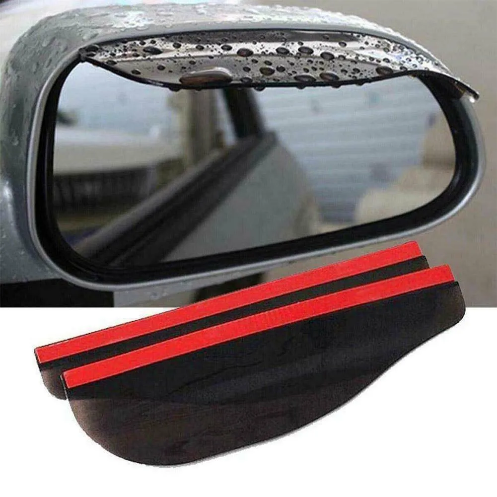 

Replacement Side Rear Mirror Visor Rubber Sun Visor 1 Pair 18*6CM Accessories Black Transparent Car Eyebrow Guard