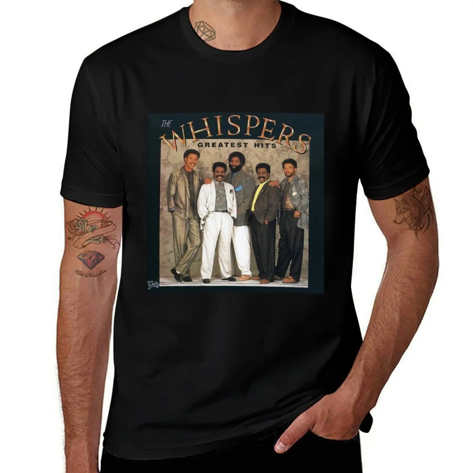Camiseta The Whispers Greatest Hits para hombre, camiseta gráfica para hombre, camiseta de marca de lujo 100% algodón