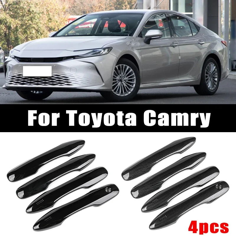 

Carbon Fiber Chrome Car Door Handle Cover Scratch Protective Accessories for Toyota Camry 2018-2026 2019 2020 2021 2022 2023
