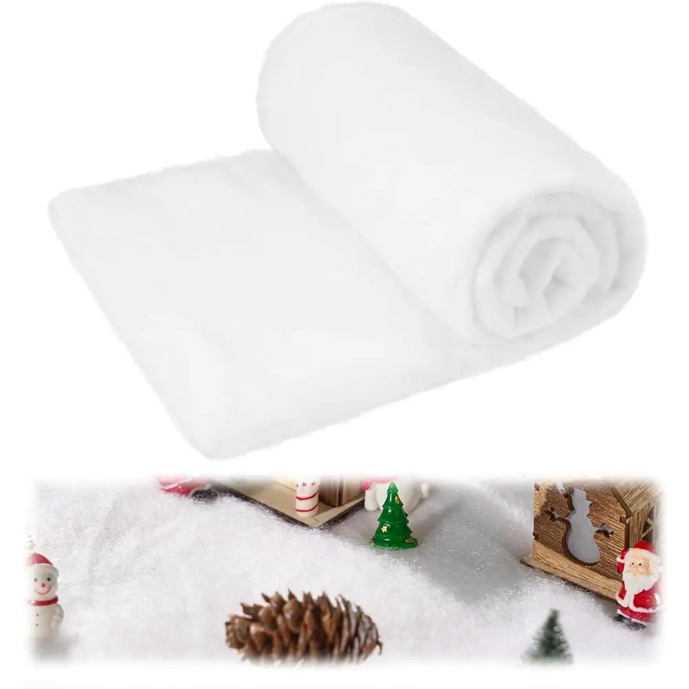 

Christmas Snow Blanket Set (3x8ft, 2 Pieces) - Ideal for Festive Villages, Tree Skirts, and Winter Wonderland Decor