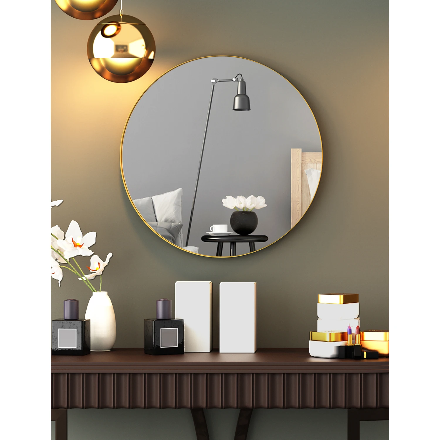 

Metal Round Wall Mirror