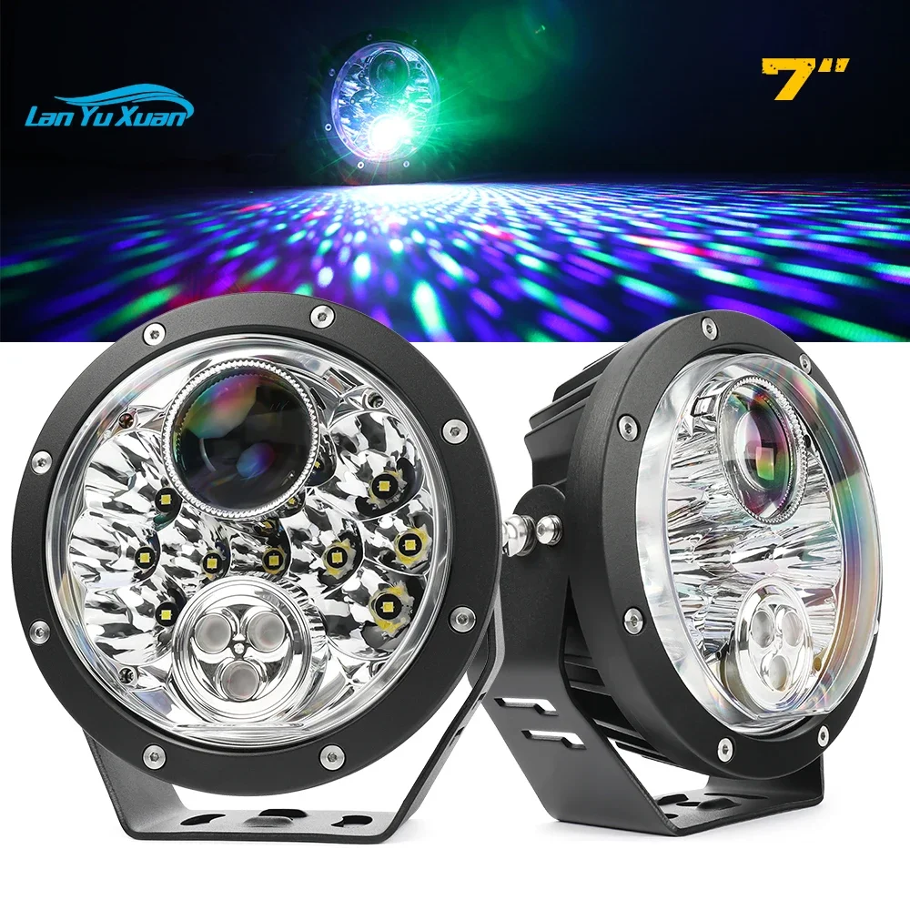 1lux 660M 6000LM 7 Inch Led Offroad Driving Light 12v 24v Adventure Night Starry Driving Light Led for Truck