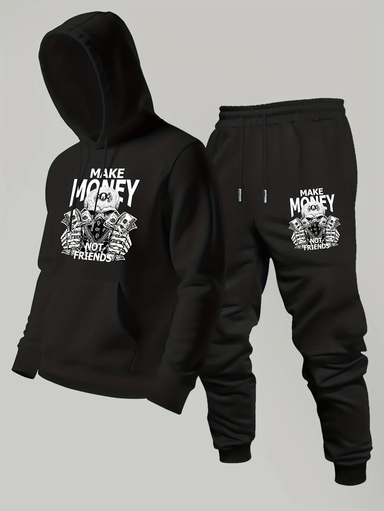 2026 new Men's Printed Hoodie Sweatshirt & Pants 2PCS Set Autumn Winter Casual Sport Outdoor Tracksu