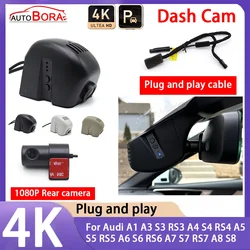 4K 2160P Plug and Play UHD Dash Cam Camera Night Vision for Audi A1 A3 S3 RS3 A4 S4 RS4 A5 S5 RS5 A6 S6 RS6 A7 S7 RS7 A8 S8