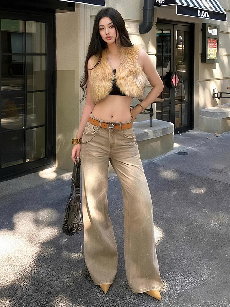 غريب سنور موضة فروي تانك القمم المرأة الخريف مثير أكمام منخفضة الرقبة الاتجاه منتصف الليل حفلة كلوبوير محب البرية المحاصيل القمم