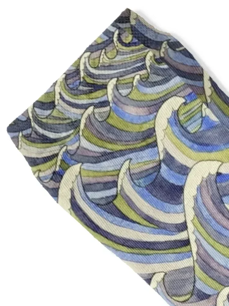 موجات، أزرق أخضر وأرجواني، جوارب صيفية سعيدة، جوارب نسائية مضغوطة للرجال