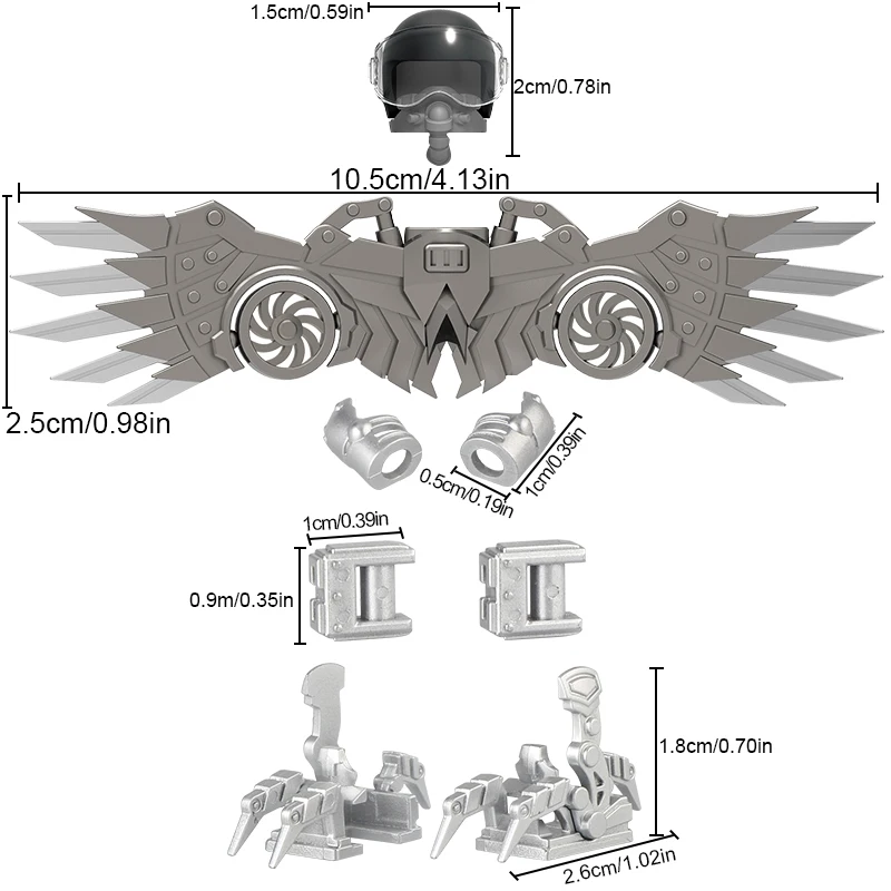 Bloques de construcción modelo educativo para niños, juguete de ladrillos para armar película Vulture DT01, ideal para regalo de Navidad