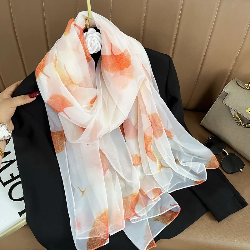 Silk Sunscreen Shawl Summer Coat Thin Women's Western Style Spring and Autumn High Sense New Fashion Long Scarf