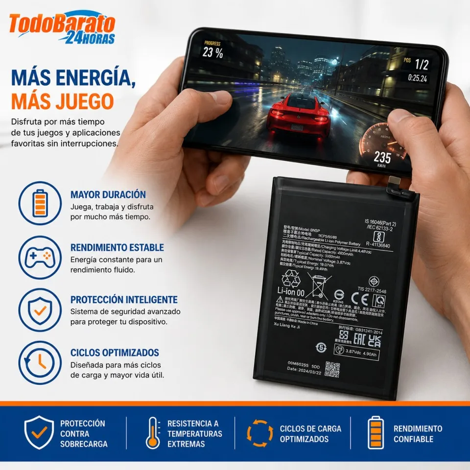 Batería para Xiaomi Redmi 14C - Poco C75 Bn5X 5160 mAh 2