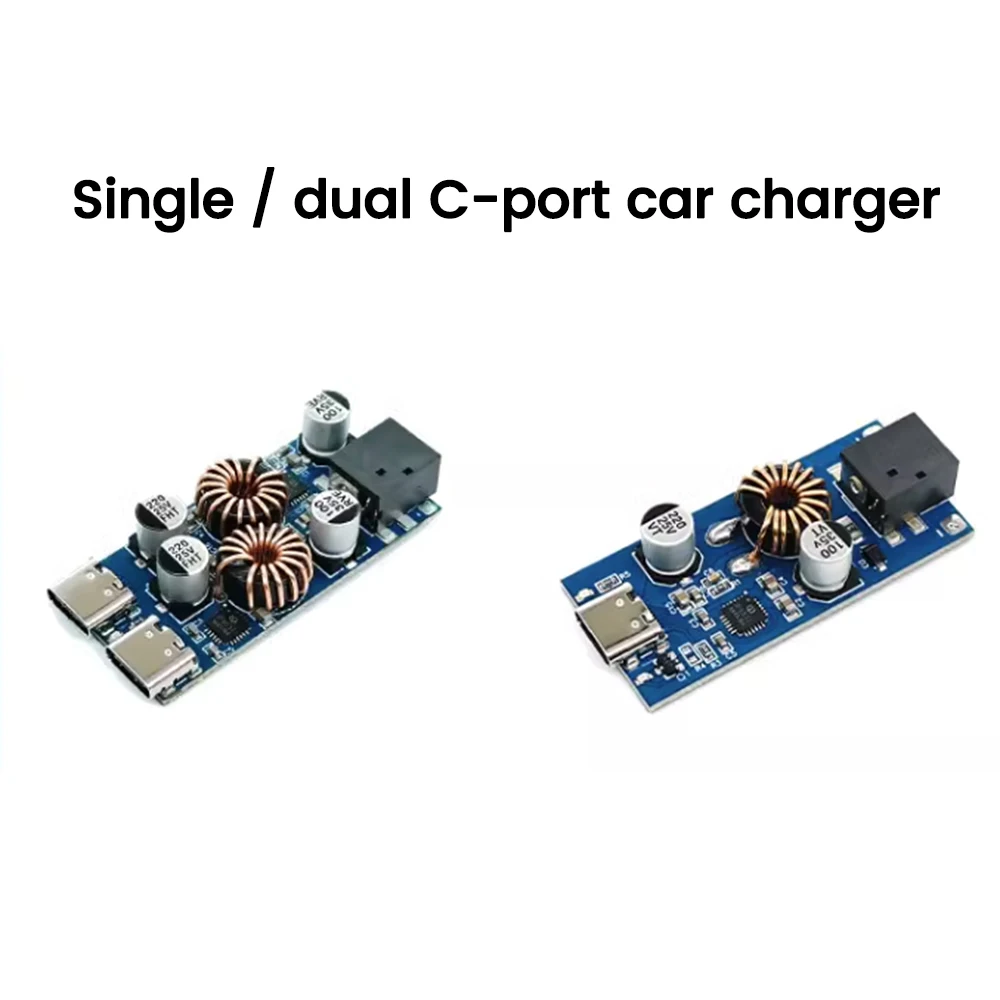 QC3.0 QC2.0 Double USB Type-C Mobile Phone Quick Charge Adapter DC7.1V-32V 3A 30W Step Down Module For Huawei FCP Apple PD