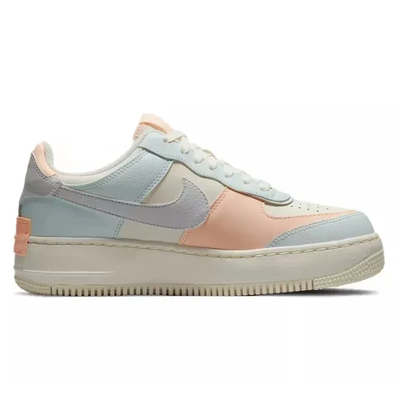 Nike Air Force 1 Low Classic AF1 SHADOW Skateboarding Shoes for Women Light blue pink