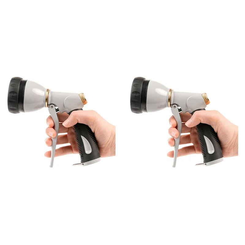 

D9-2X Garden Hose Nozzle Sprayer Heavy Duty, 100% Metal Water Hose Nozzle With 8 Spray Patterns, High Pressure Hose Spray
