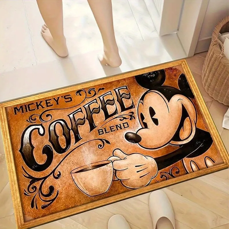 Miniso Disney Mickey Mouse Boden matte Willkommen zu Hause Küche Teppich 100% Polyester Eingang wasch bare Fußmatten Balkon Fuß weichen Teppich