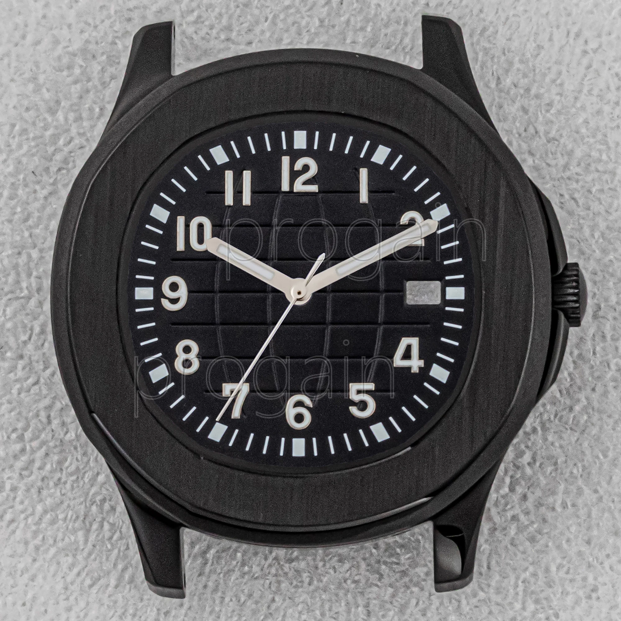 مشاهدة حالة NH35 الهاتفي 42mmWatchcase 32mm الوجه مضيئة الأيدي مؤشرات أجزاء الرجال ل AQUANAUT نوتيلوس استبدال الملحقات