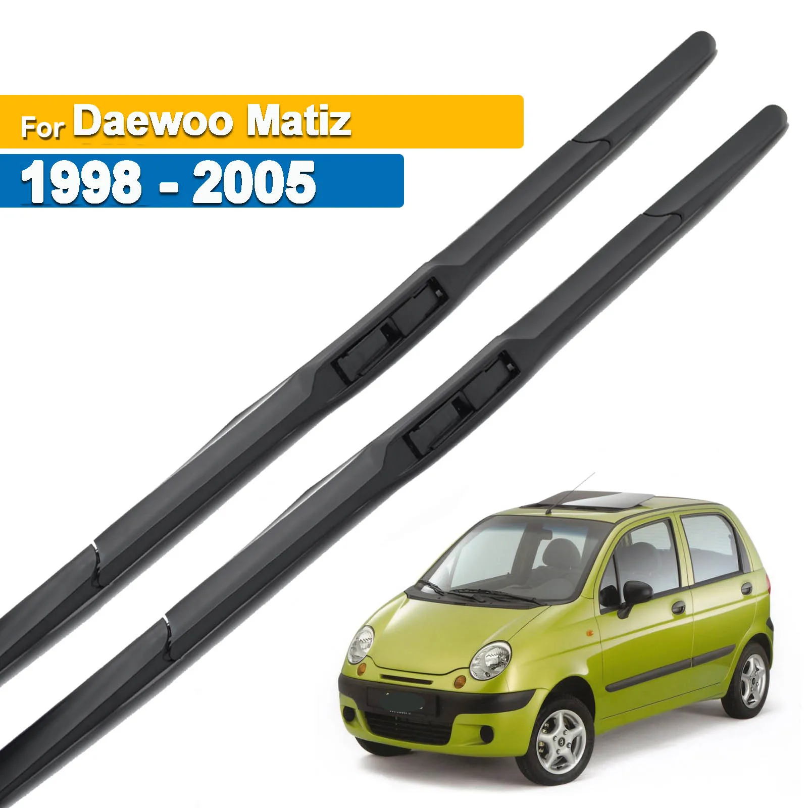 

Erick's Wiper Front Hybrid Wiper Blades For Daewoo Matiz 1998 - 2005 Windshield Windscreen Clean Window Car Rain Brushes 21"+16"