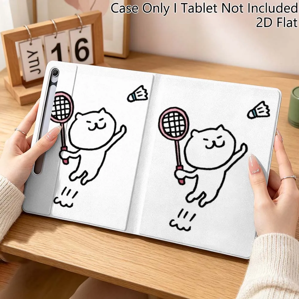 Cat Cartoon Art Popular Gift For Samsung Galaxy Tab S10 S9 S8 S7 FE Lite Soft Flexible Support Tablet Case