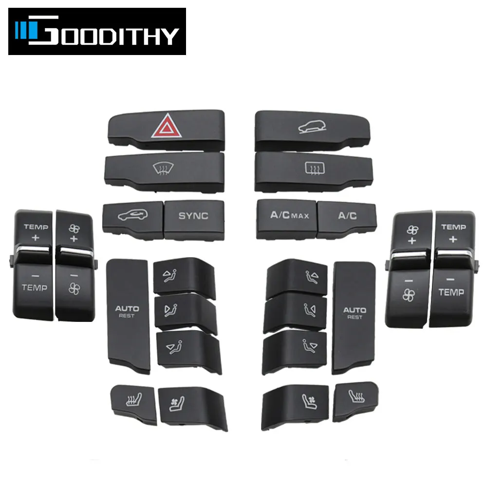 

Car Interior Central Control Function Buttons Air Conditioning Button Caps For Porsche Cayenne 7P5 Panamera 970 Macan 95B