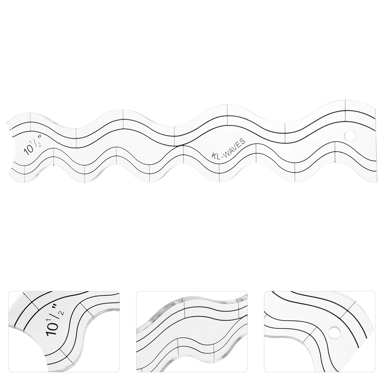 مسطرة خياطة اللحف من الأكريليك قالب مرقع شفاف لخياطة الملابس ذاتية الصنع مجموعة أدوات متعددة الوظائف على شكل