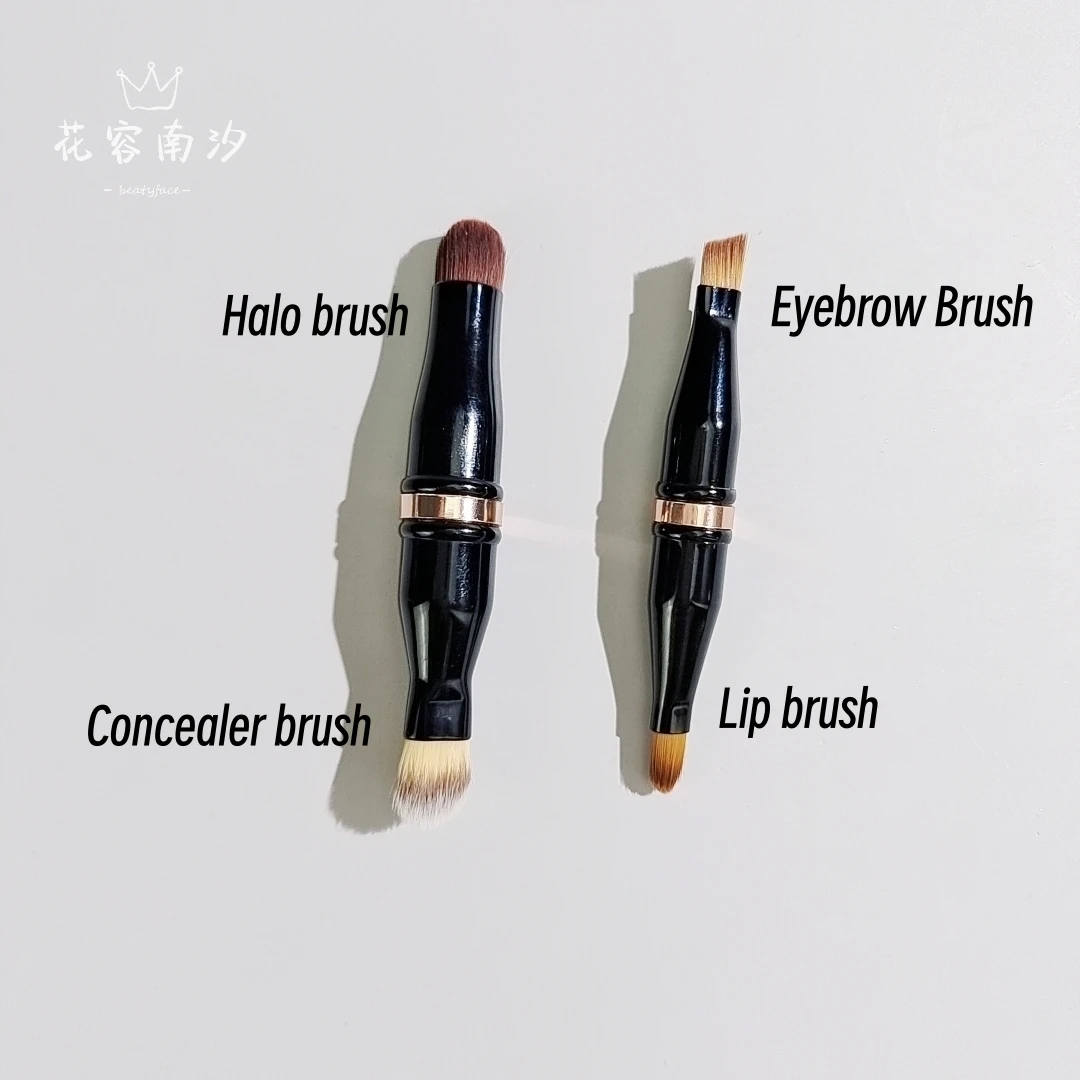 Four Head Multifunctional Brush with CapPortable Dual Head Makeup Brush Lip Brush Concealer Brush Highlighting Brush