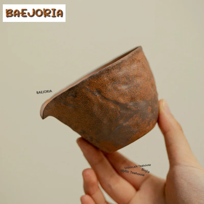 Чайник-диспенсер для чая из грубой керамики (150 мл), винтажный, для домашнего использования, для чайных аксессуаров