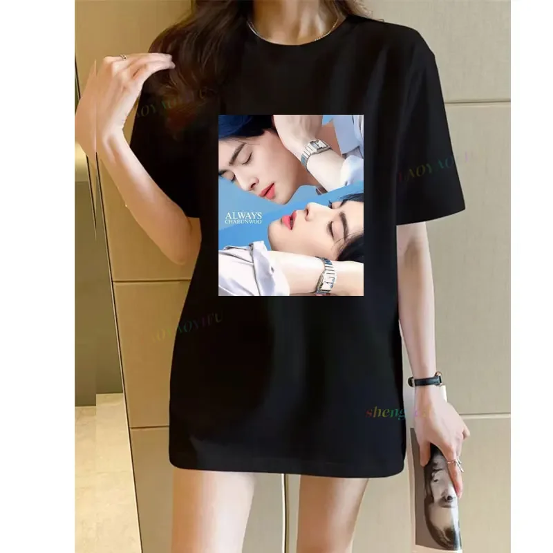 Unisex T Shirts Accessories Casual Tee Top Cha Eun Woo Fan Gifts Kpop Korea Men Women Summer Short Sleeve Tops