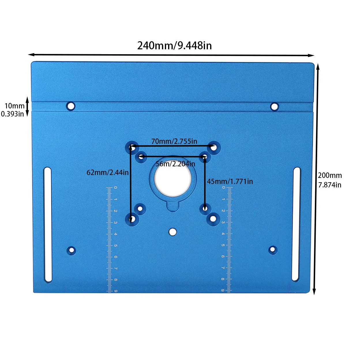 Router Lift Kit & Aluminum Router Plate for 65mm Diameter Universality Woodworking Router Table Workbench Trimmer Engraving Mach