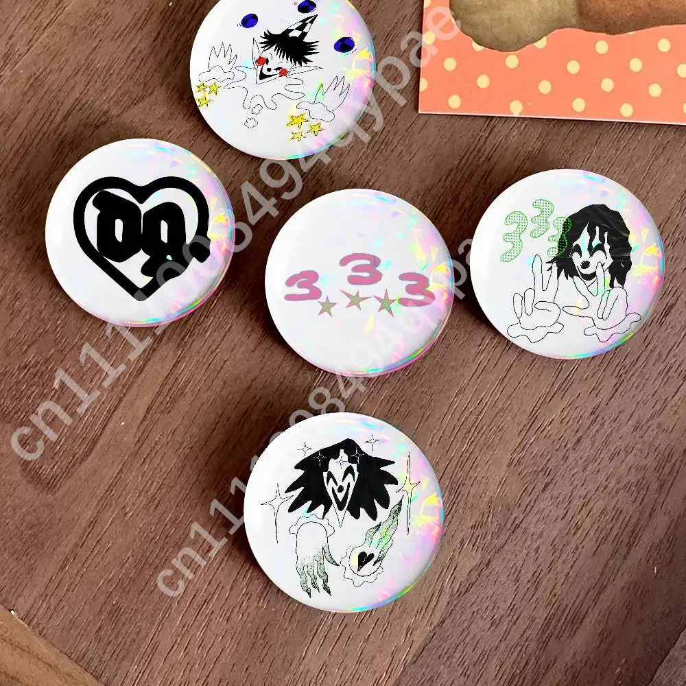 Bladee D-Drain Gang 333 Button Pin Single Pack Anime Merch for Ita Bags Badge Collectible Buttons