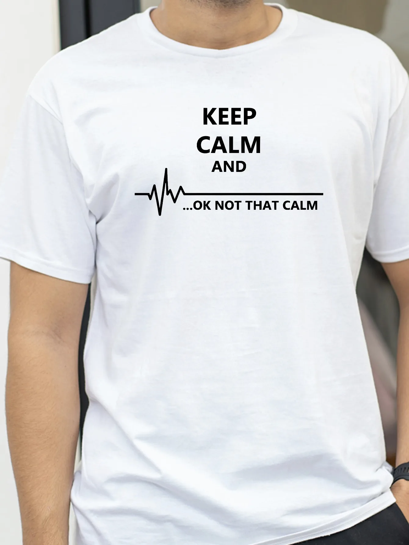 

Keep Calm And Ok,Not That Calm Women T Shirt Summer Breathable Short Sleeve Street Personality Top Casual Womans Clothing